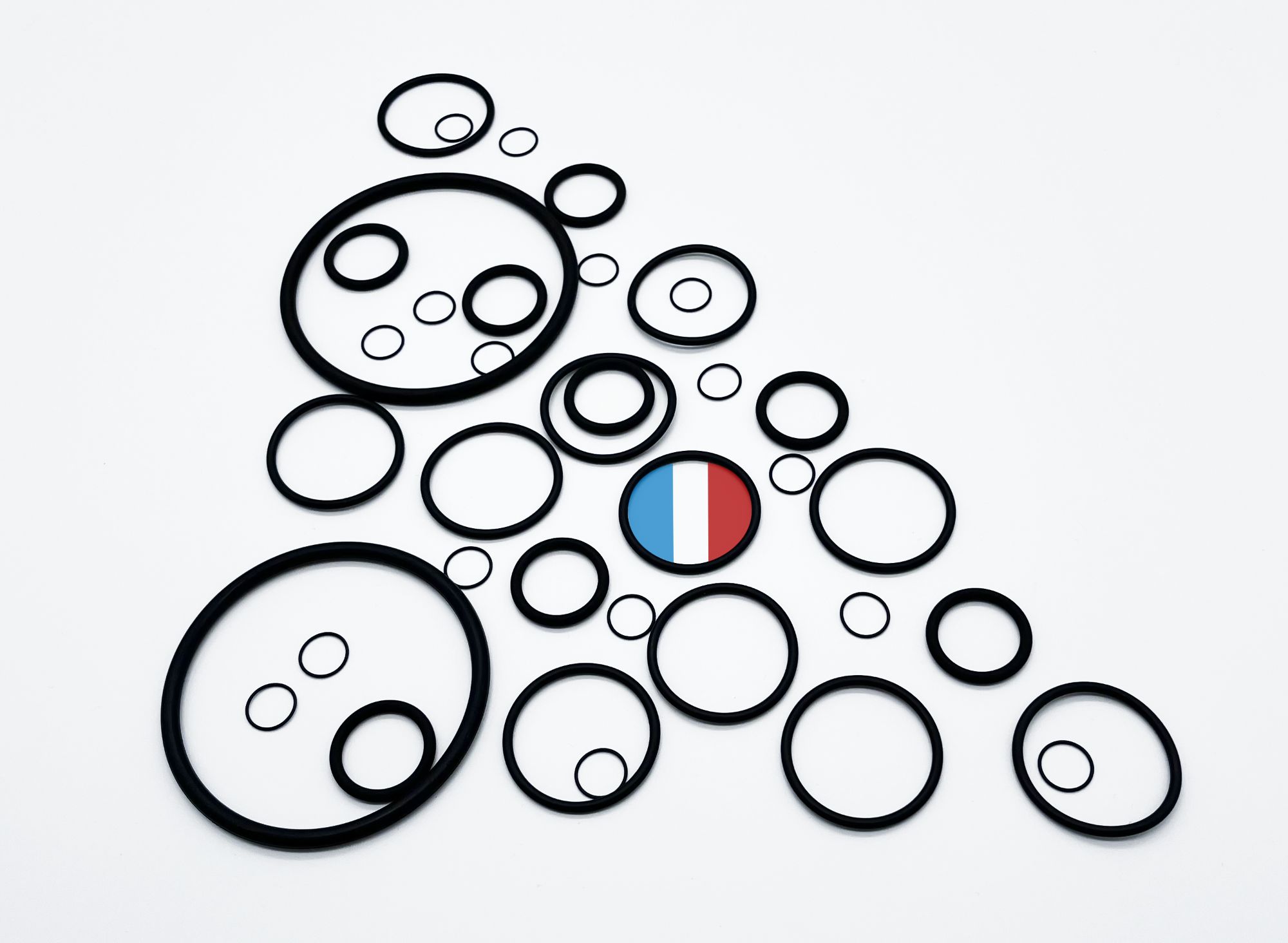 Visuels de plusieurs joints avec le drapeau France  - Chromex